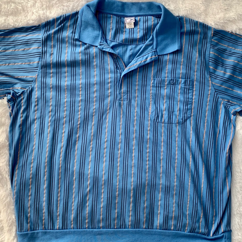 Camel Joe Vintage Blue Striped Shirt 3x